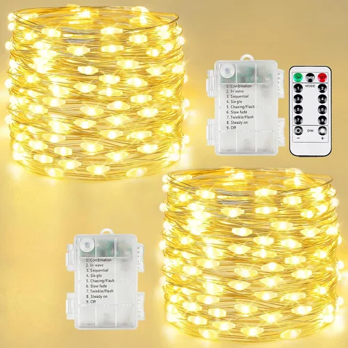 Vista 28 de 30LED Acorn Fairy Lights Battery Operated Fall String Lights Indoor Decor Remote Control, 8 Lighting Modes, IP44 Waterproof, Timer & Dimmable