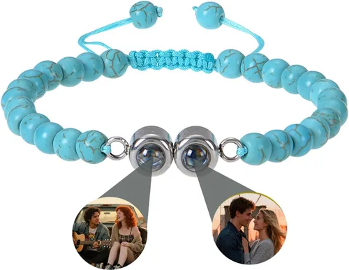 Vista 13 de Custom Bracelet with 2 Picture Inside Personalized Photo Bracelet Memorial Gifts for Couples Women Men Mothers Day Fathers Day Birthday Anniversary