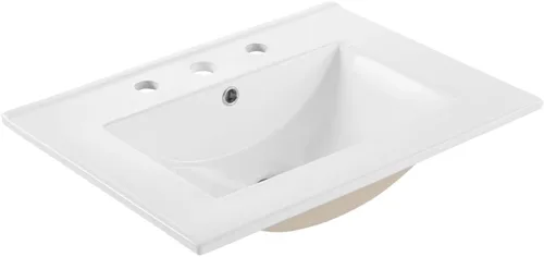 Vista 7 de Modway EEI-5068-BLK Cayman - Lavabo de baño de 18 pulgadas, color negro