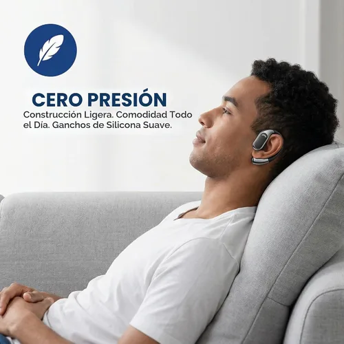 Vista 6 de Auriculares inalámbricos Bluetooth 5.4, pantalla LED, auriculares Bluetooth para entrenamiento/correr, controles táctiles con reducción de ruido AI