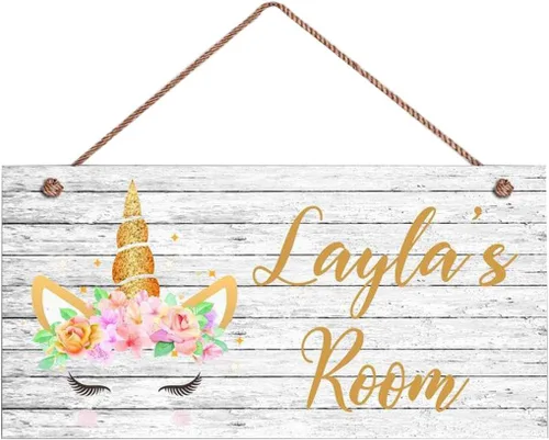 Vista 4 de XIUXZMM Letrero de avión, letrero personalizado de avión volador de león, nombre del niño, letrero de puerta para niños, decoración de pared