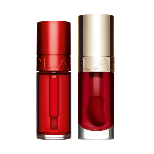 Vista 18 de Clarins Lip Comfort Oil Aceite labial hidratante, nutritivo y humectante Acabado ligero, alto brillo Calma, conforta y protege los labios