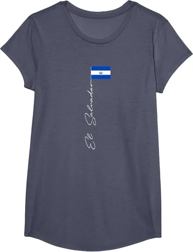 Vista 16 de Camiseta patriótica con bandera de El Salvador, Negro