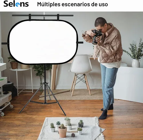 Vista 3 de Selens - Difusor reflector de luz ovalado (23,6 x 35,4 pulgadas)