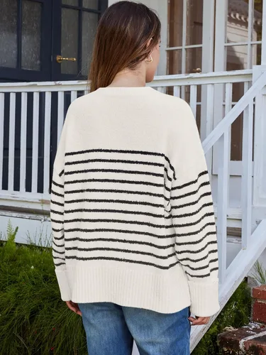 Vista 4 de LILLUSORY Women's Oversized Sweaters 2023 Fall Fuzzy Chunky Warm Pullover Sweater