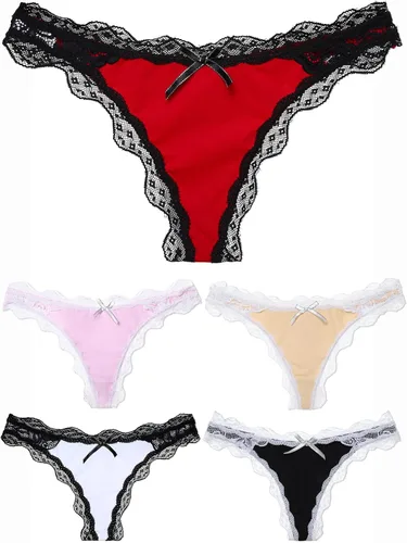Vista 8 de KUKOME ropa interior corta suave con lazo para mujer