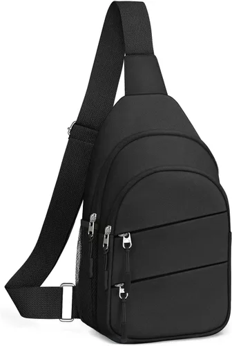 Vista 20 de Tuwubi Bolsos cruzados para mujer, bolsa para hombres, mochila pequeña de senderismo antirrobo, ligera para viajes al aire libre (M, beige)