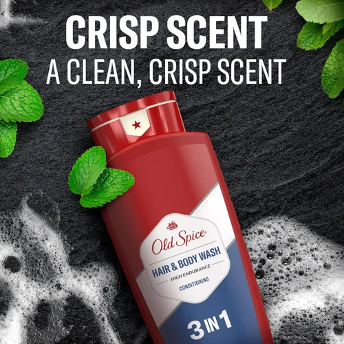 Vista 7 de Old Spice Refrescante acondicionador 2 en 1 para cabello y cuerpo para hombres, alta resistencia, 3X defensa, ducha fresca 24/7 con aroma duradero