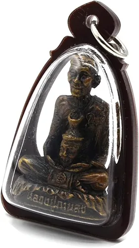 Vista 5 de Joyería tailandesa Amuleto de Buda Laung Phoo Ka Long Keaw Kheaw Estatua de Wat Kow Leam Temple Srakeaw Province Lucky y el mejor regalo