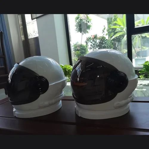Vista 2 de Casco de astronauta aeroespacial Futuro Ciencia Ficción Cosplay