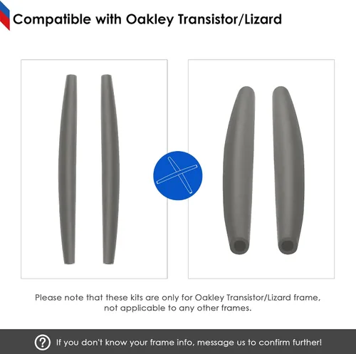 Vista 5 de BLAZERBUCK Reemplazo de los calcetines del oído para Oakley Glass OX3024 OX3085 OX3144 OX5055 OX5113 OX5120 OX3133 - Gris