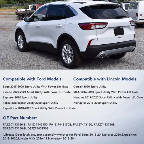 Vista 4 de Cierre de maletero compatible con Ford Edge Escape Expedition Explorer 2015 2016 2017 2018 2019 2020 2021, Lincoln MKX Corsair Navigator Nautilus 16