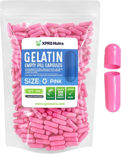 Vista 39 de XPRS Nutra Size 0 Empty Capsules - 100 Count Empty Gelatin Capsules - Pills DIY Capsule Filling - Pure Bovine Pill Gel Caps for Do-It-Yourself