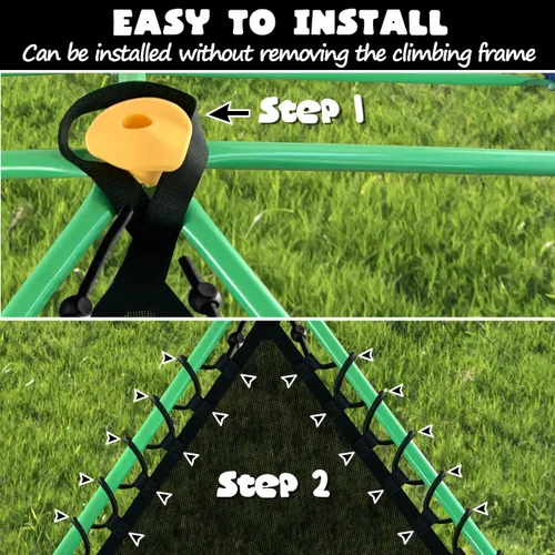 Vista 5 de JYGOPLA Silla de red para cúpula de escalada de 10 pies y 11 pies, accesorios de cúpula para escalar resistentes, fácil de instalar, para niños de 4