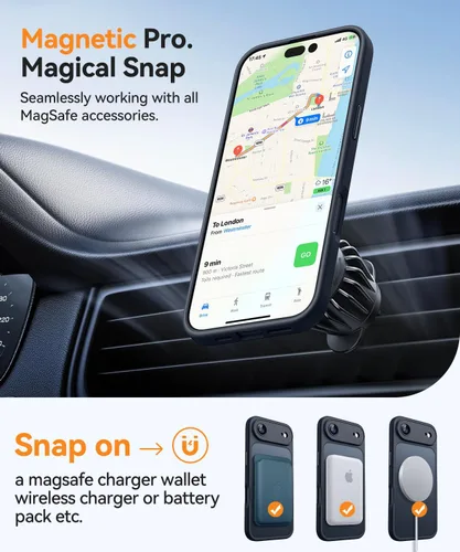 Vista 5 de CANSHN Funda magnética compatible con iPhone Air (6.5 pulgadas), mejorada [protección completa de la cámara] [compatible con Magsafe]