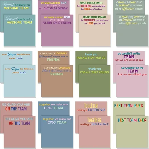 Vista 8 de Yinder 12 notas adhesivas inspiradoras, bonitas notas adhesivas motivacionales, regalos de agradecimiento a los empleados, a granel para profesores