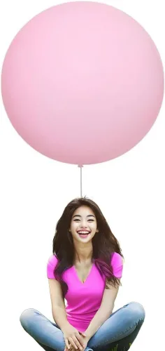 Vista 13 de IN-JOOYAA Globos redondos grandes de 36 pulgadas, paquete de 5 globos de látex gigantes de color rosa intenso para decoraciones de fiestas