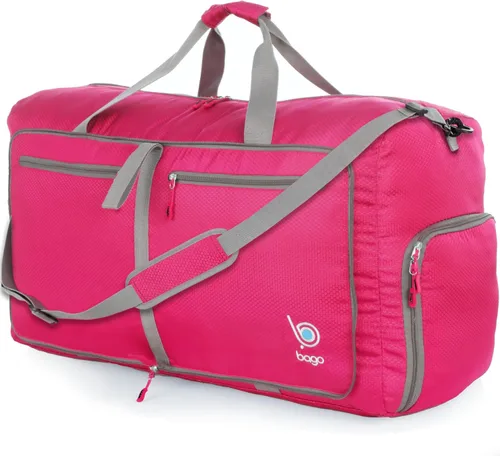 Vista 31 de Bago Travel Duffle Bag for Women & Men. Medium Duffel Bag for Traveling Todo negro