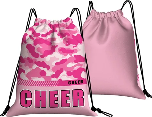 Vista 26 de Mochila con cordón impermeable para gimnasio, bolsas con cordón, bolsa de cuerda deportiva, mochila de camuflaje, Bolsas con cordón Cheer - Bolsas
