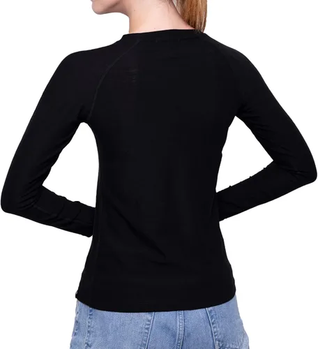 Vista 2 de MERIWOOL Camisa térmica de lana merino ligera de manga larga para mujer