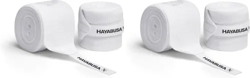 Vista 7 de Hayabusa - Vendas de mano de boxeo de gasa para hombres y mujeres, pulgar inicial con cierre de gancho y bucle, color blanco, 180 pulgadas