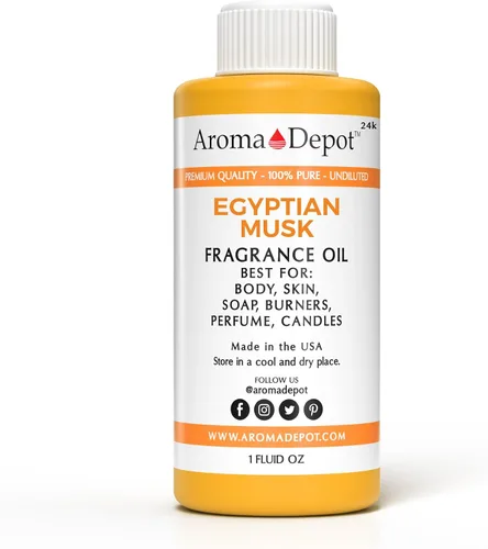 Vista 110 de Aceite de fragancia de almizcle egipcio 24K/Aceite de fragancia corporal, puro sin cortar. Ideal para lociones, mantequilla, fabricación de jabón e