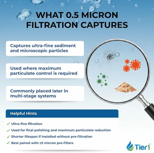 Vista 5 de Tier1 Filtro de agua de 0.5 micrones, 10 x 4.5 Cartucho de repuesto para filtro de bloque de carbono para toda la casa Reemplazo para filtro