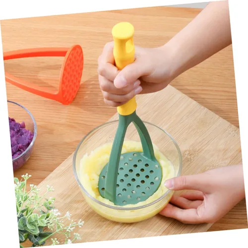 Vista 8 de Juego de 2 trituradoras de patatas manuales para alimentos, verduras, frutas, purés