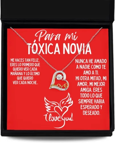Vista 10 de Cadena de oro para Novia con mensaje personalizado, regalo de aniversario de boda o Navidad