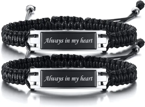 Vista 6 de MPRAINBOW Pulsera Ajustable de Urna Memorial de Cremación, Pulsera de Urna Trenzada de Cremación de Acero Inoxidable Artificial, Pulsera de Urna