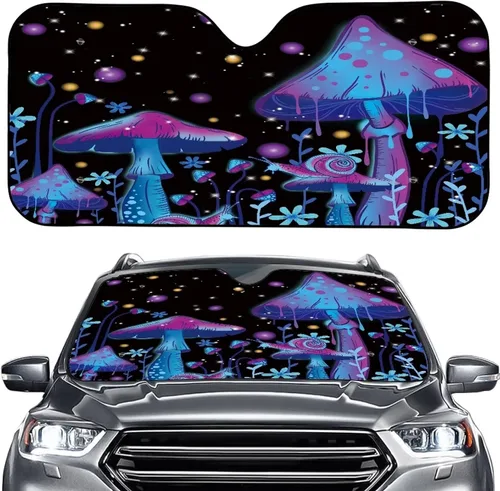 Vista 14 de Talayituse Parasol para parabrisas de automóvil, diseño de gato divertido 3D, ajuste universal, para automóvil, camión, SUV, bloquea el sol