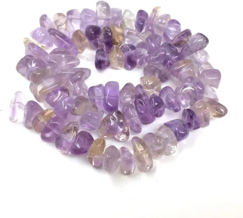 Vista 2 de Adabele 15 pulgadas Natural Ametrine Amarillo Púrpura Cristal Irregular Piedra Preciosa Plana Chip Cuentas 0.276-0.472 in Ametrino
