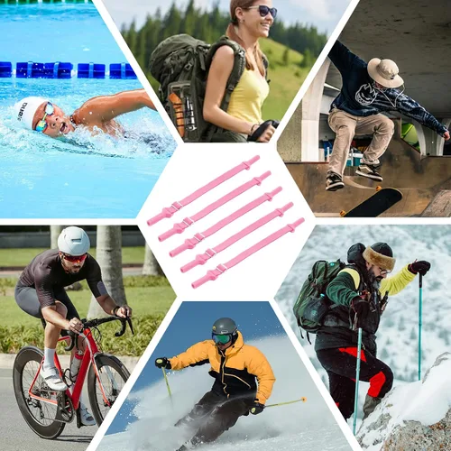 Vista 6 de 5 correas ajustables para gafas, correas de vidrio sin cola, correa de soporte deportivo para gafas y lentes de sol