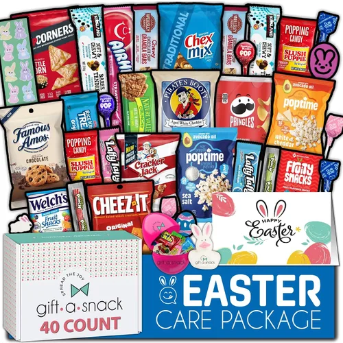 Vista 30 de Gift A Snack - Caja de aperitivos paquete variado de dulces + tarjeta