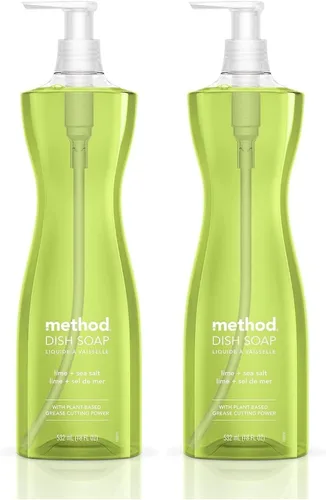 Vista 10 de Method Jabón de gel para platos, aroma a clementina, resistente a la grasa y alimentos pegados, fórmula libre de crueldad, fabricado con plástico