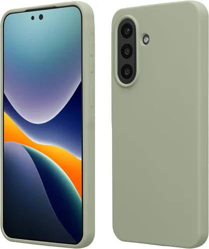 Vista 9 de kwmobile Funda Compatible con Samsung Galaxy A14 5G - Funda de teléfono de TPU y silicona con acabado suave - Verde Lima