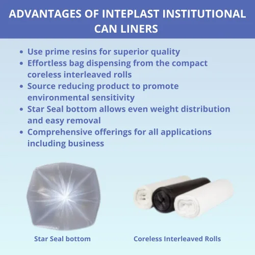Vista 7 de Inteplast Group Valu-Plus HDPE. Star Seal. Revestimiento para bote de basura, Negro, 150