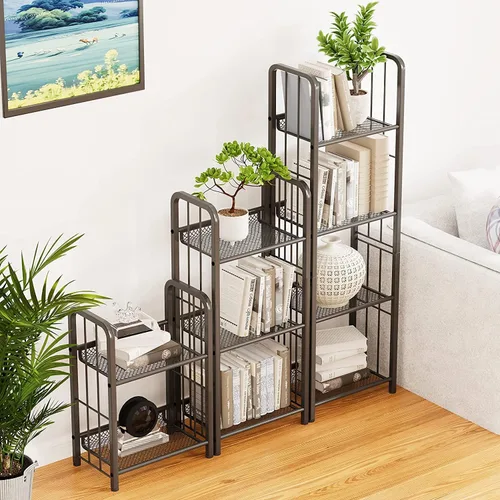 Vista 6 de Estantería de almacenamiento con estante, estuche independiente para sala de estar, dormitorio, cocina, resistente al óxido, fácil de montar