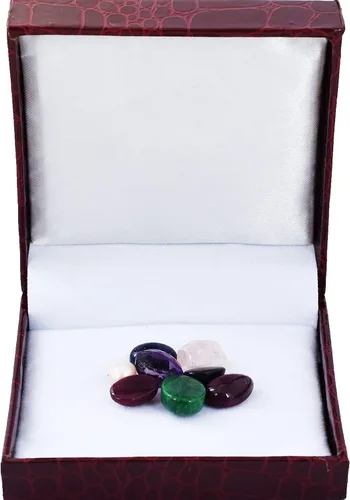 Vista 4 de Certificado Skyjewels Mezcla de 74.45 Ct Lotes de Piedras Preciosas, Rubí, Esmeralda, Zafiro Azul, Piedras Preciosas Minadas de Tierra, Gema, Gema