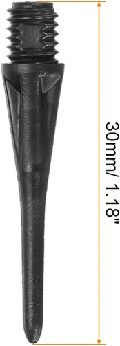 Vista 2 de PATIKIL Puntas de dardo de plástico 2BA hilo suave puntas de dardo de repuesto de punta de plástico de punta suave Accesorios de dardo Negro