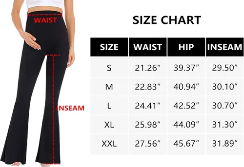 Vista 6 de Pantalones acampanados de maternidad sobre el vientreleggings elásticos con parte inferior acampanada estilo palazzo para yoga y trabajo