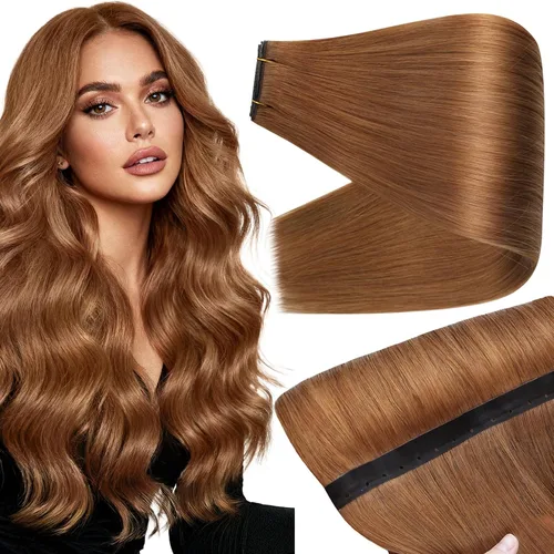 Vista 53 de Full Shine Extensiones de trama de cabello humano, cabello natural negro brillante, para mujeres, 1.76 oz (50 g), 10 pulgadas (25.4 cm), cabello