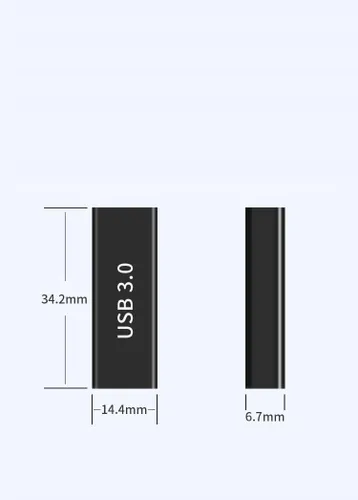 Vista 2 de Kit de adaptador USB 3.0 de 4 piezas, soporte de carga y transferencia de datos, conector de conversión extendida de alta velocidad