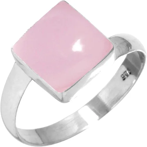 Vista 8 de Boho - Anillo de plata de ley 925 hecha a mano con piedras preciosas naturales, lapislázuli, granate, turquesa y cuadrado Ámbar