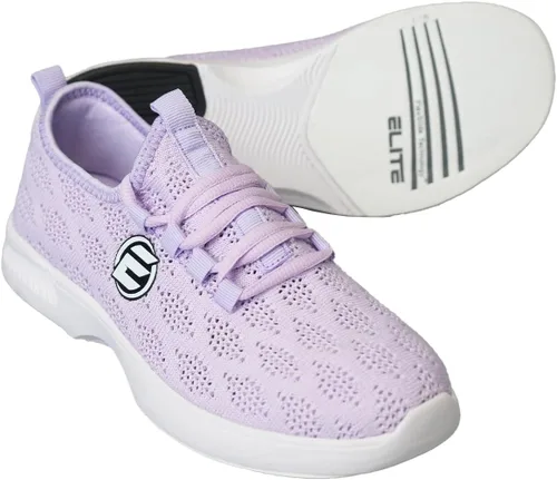 Vista 9 de ELITE Kona - Zapatos de bolos sin cordones para mujer, ligeros, atléticos, transpirables, suela universal Negro