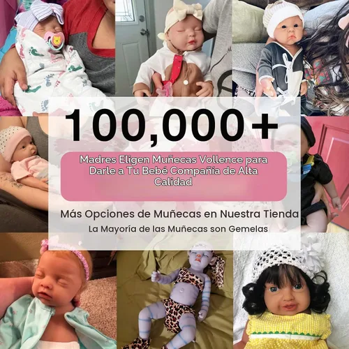 Vista 5 de Vollence - Muñeca realista de silicona completa de 14 pulgadas, niño platino realista