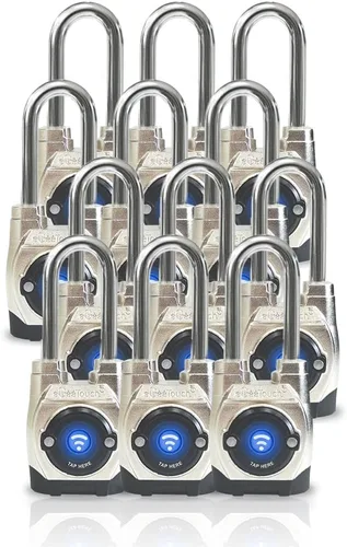 Vista 12 de 5ª generación - Candado inteligente para exteriores – (diseño único, anticorte) Bluetooth y NFC sin llave, seguridad resistente a la intemperie