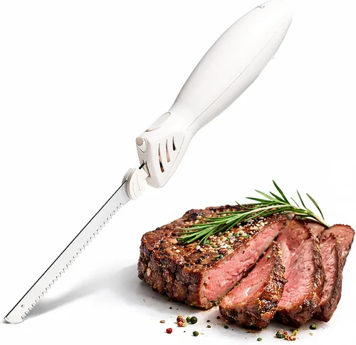 Vista 9 de COOK WITH COLOR Electric Knife, 100W Power, Dual Stainless Steel Blades for Precise Cutting, Ergonomic Handle, Low Noise and Vibration, Ideal for
