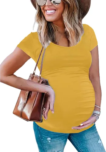 Vista 18 de Peauty Women's Maternity Side Ruched Shirts