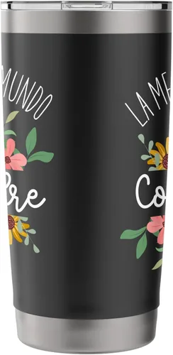 Vista 4 de La Mejor Comadre Del Mundo - Vaso aislado de acero inoxidable para madrina española